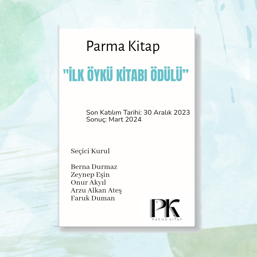 PARMA İLK ÖYKÜ KİTABI ÖDÜLÜ